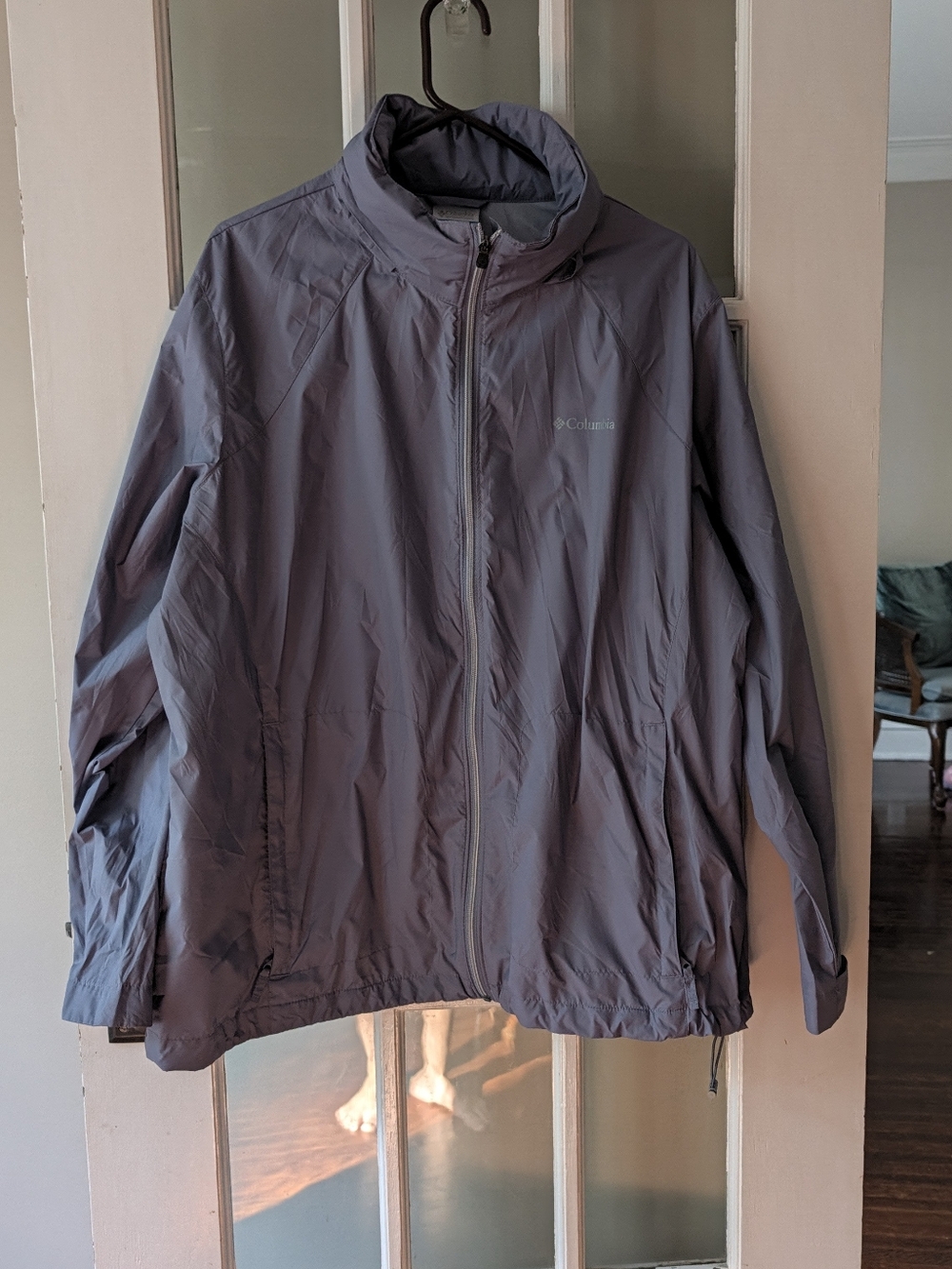 Columbia Switchback III Roll-up Hood Rain Jacket in New Moon Size 2X Outdoor